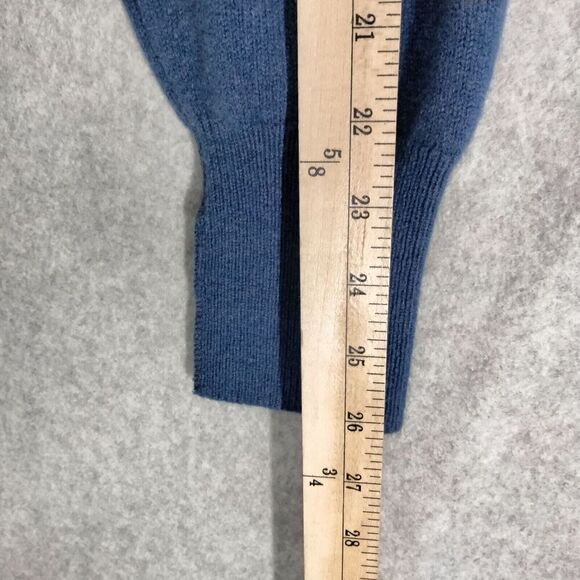 The Scotch House Sweater Mens Sz 46 100% Lambswool Blue V-Neck Pullover Scotland - Picture 6 of 11